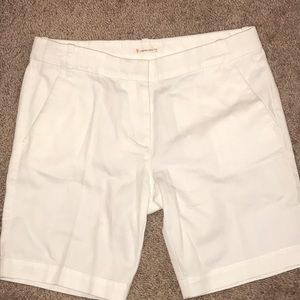 Girls white Bermuda shorts, size 12